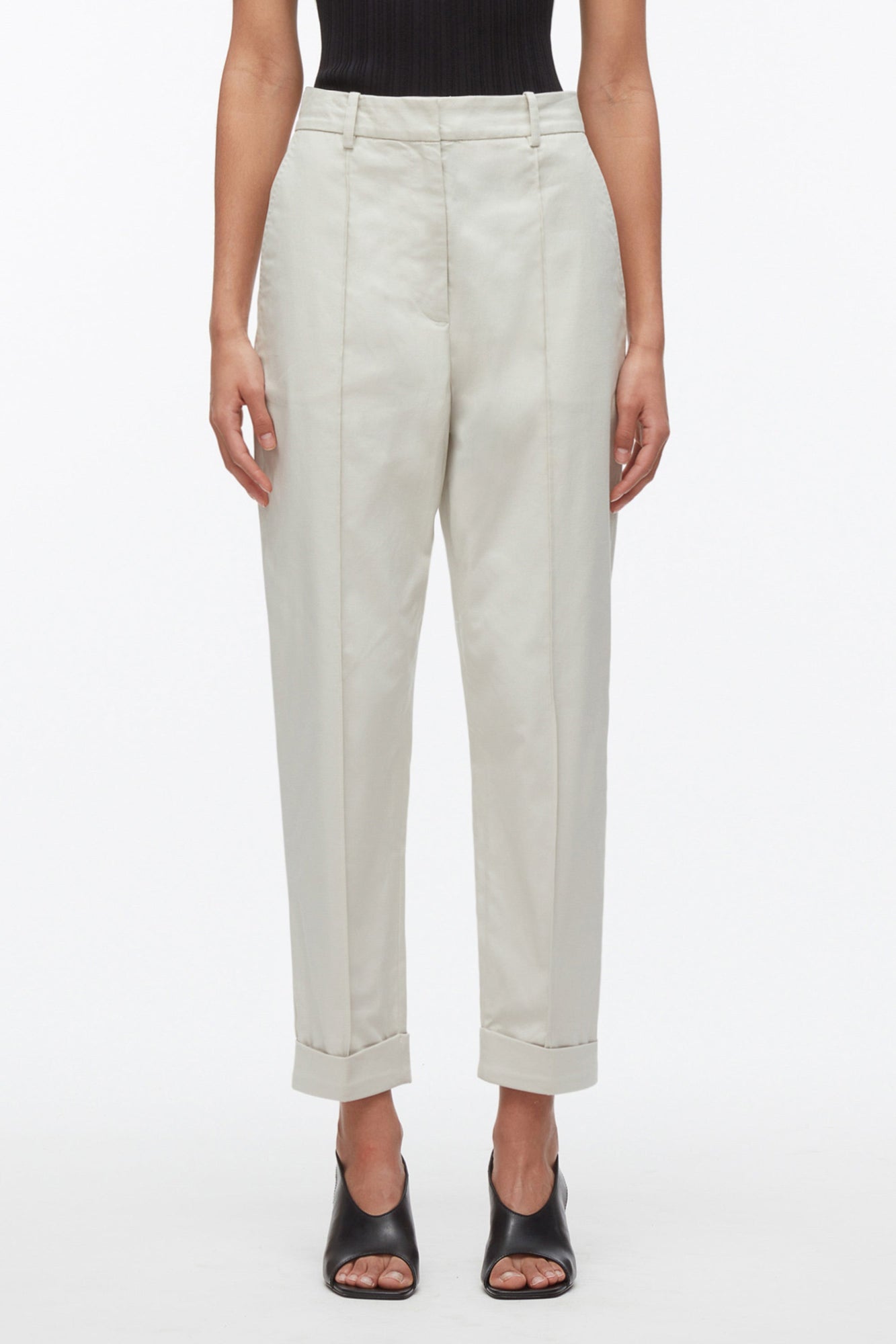 Utility Cropped Trouser | Cement