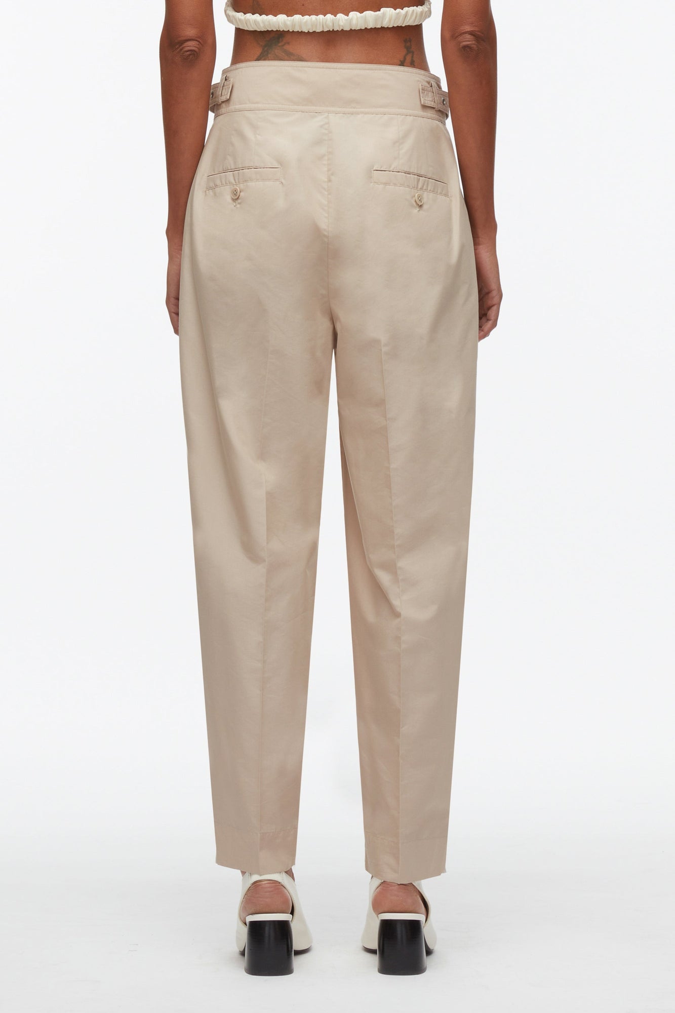 Buckle Waistband Trouser | Khaki