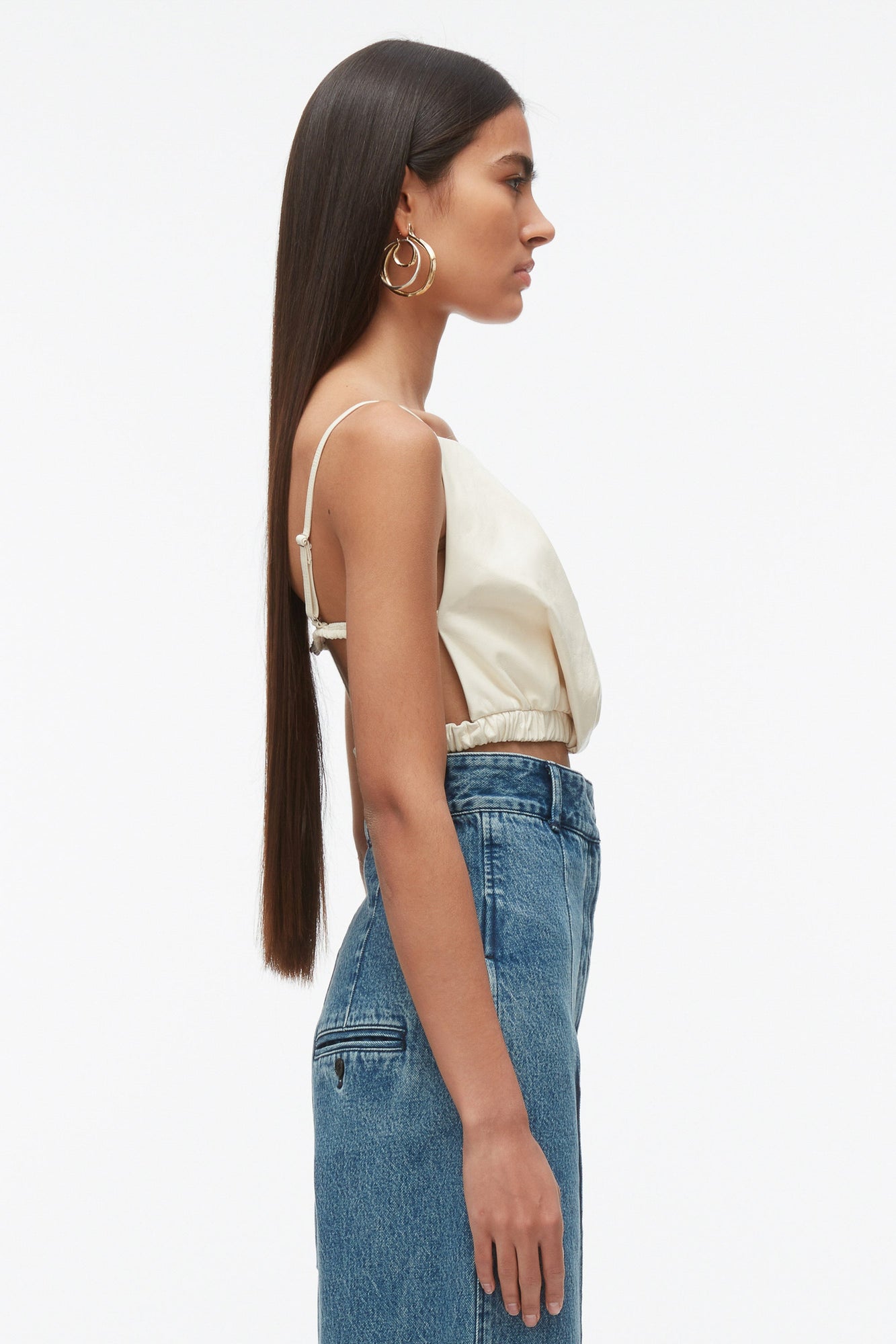 Twisted Open Back Cami | Ivory