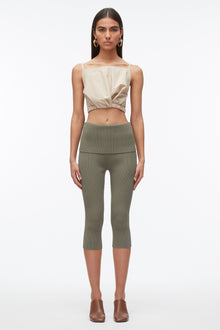 Compact Rib Capris | Sage