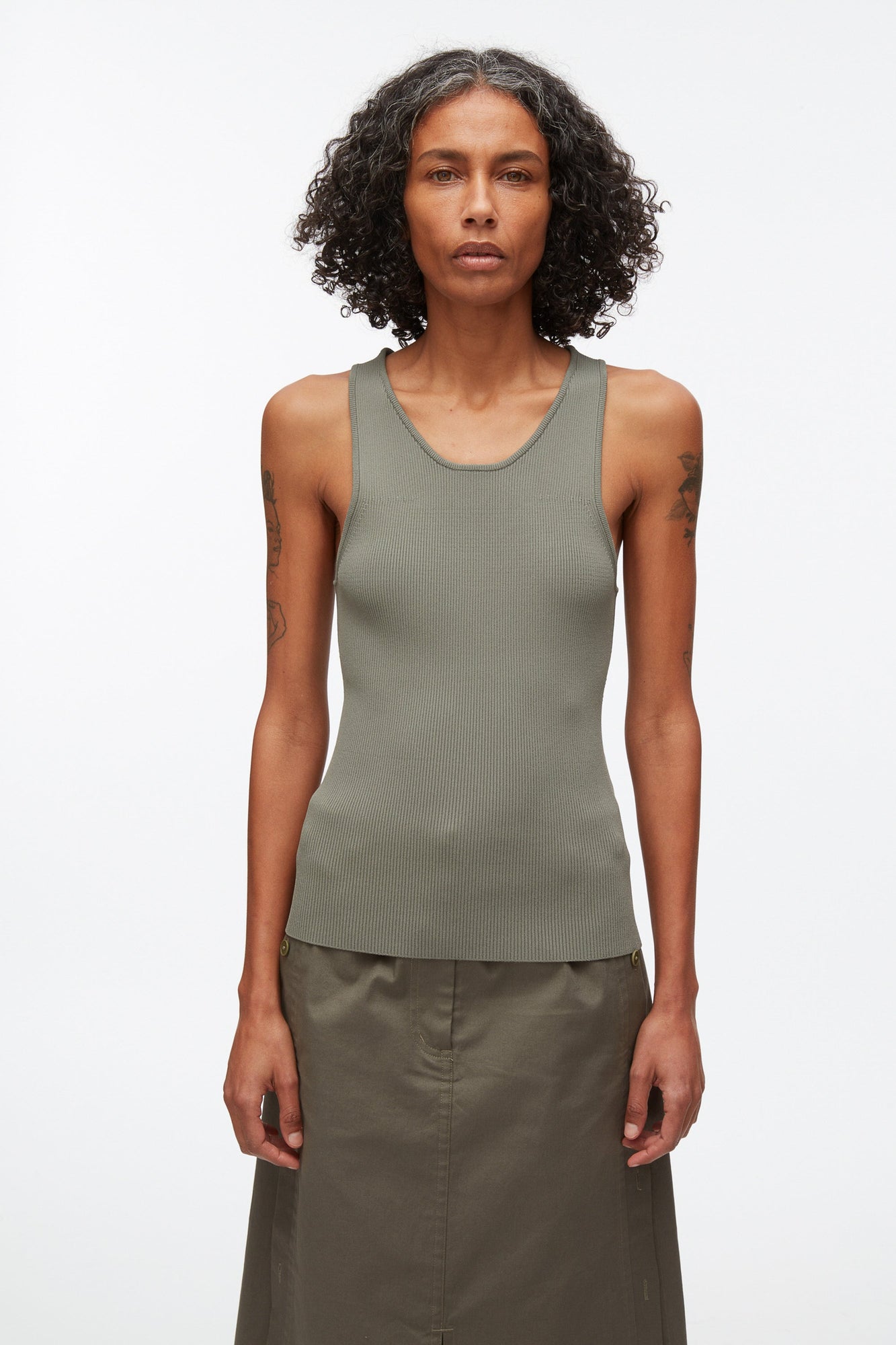 Compact Rib Layering Tank | Sage