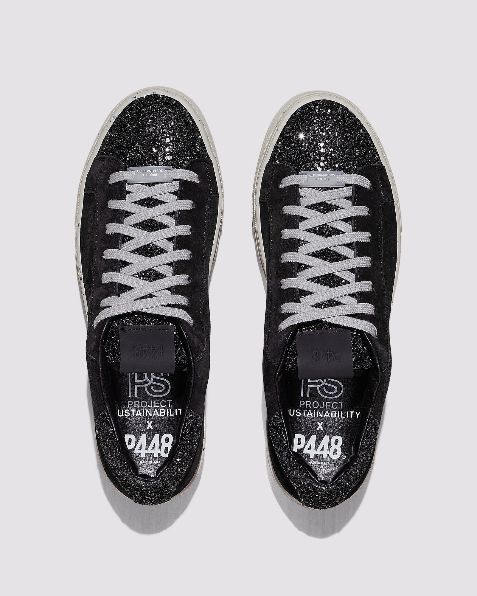 Women | Thea Recycled Black/Gun Sneaker | Black