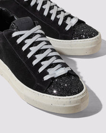 Women | Thea Recycled Black/Gun Sneaker | Black