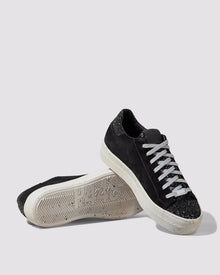 Women | Thea Recycled Black/Gun Sneaker | Black