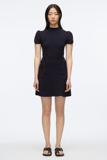Compact Rib Tulip Dress | Midnight