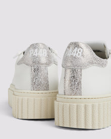 Women | Creeper Silver Dust Sneaker | White