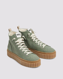 Women | CreeperHi Olive Canvas Sneaker | Green