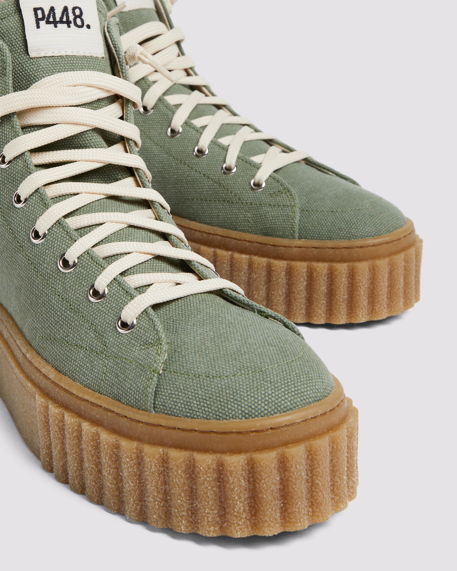 Women | CreeperHi Olive Canvas Sneaker | Green