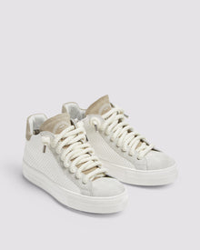 Women | Thea Mid White/Sand Sneaker | White