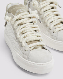 Women | Thea Mid White/Sand Sneaker | White