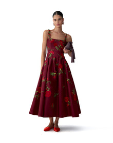 Embroidered Sleeveless Scoop Neck Drop Waist Dress | Rioja Multi