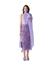 3D Embroidered Pencil Skirt | Violeta