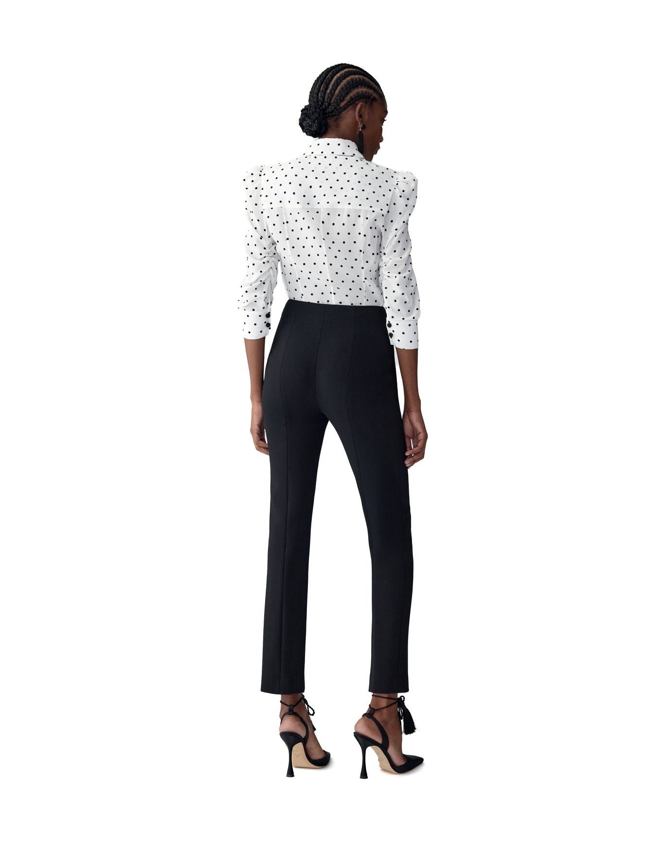 3/4 Sleeve Button Front Collared Shirt | Ivory Multi