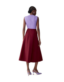 Sleeveless Crewneck A-Line Dress With Belt | Rioja Multi
