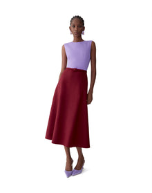 Sleeveless Crewneck A-Line Dress With Belt | Rioja Multi