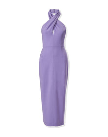 Criss-Cross Halter Neck Midi Dress | Violeta