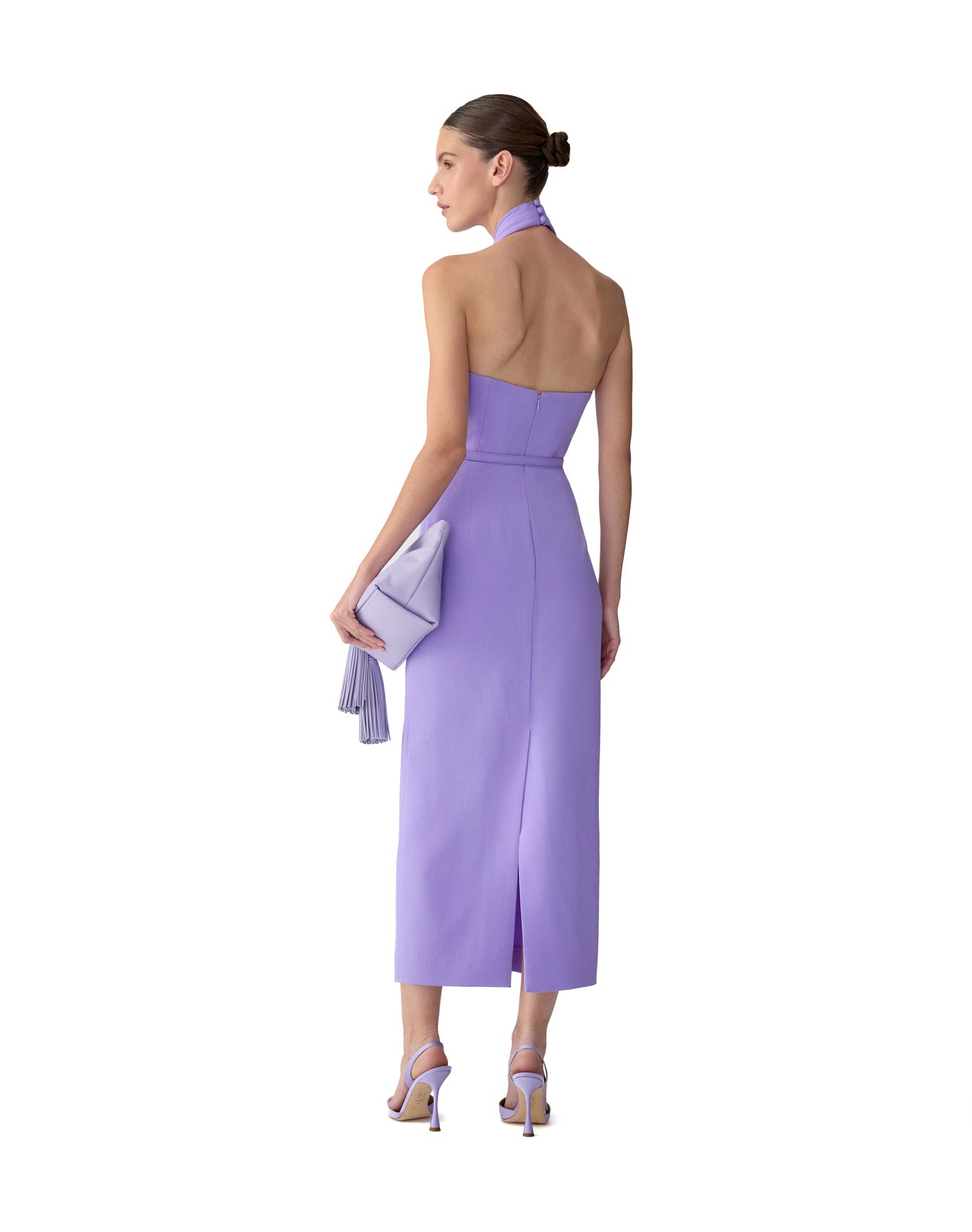 Criss-Cross Halter Neck Midi Dress | Violeta