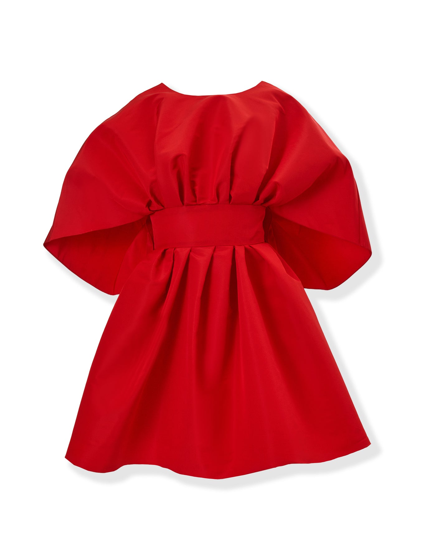 Fan Bodice Dress | Herrera Red