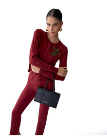 Embroidered Long Sleeve Cardigan | Rioja Multi