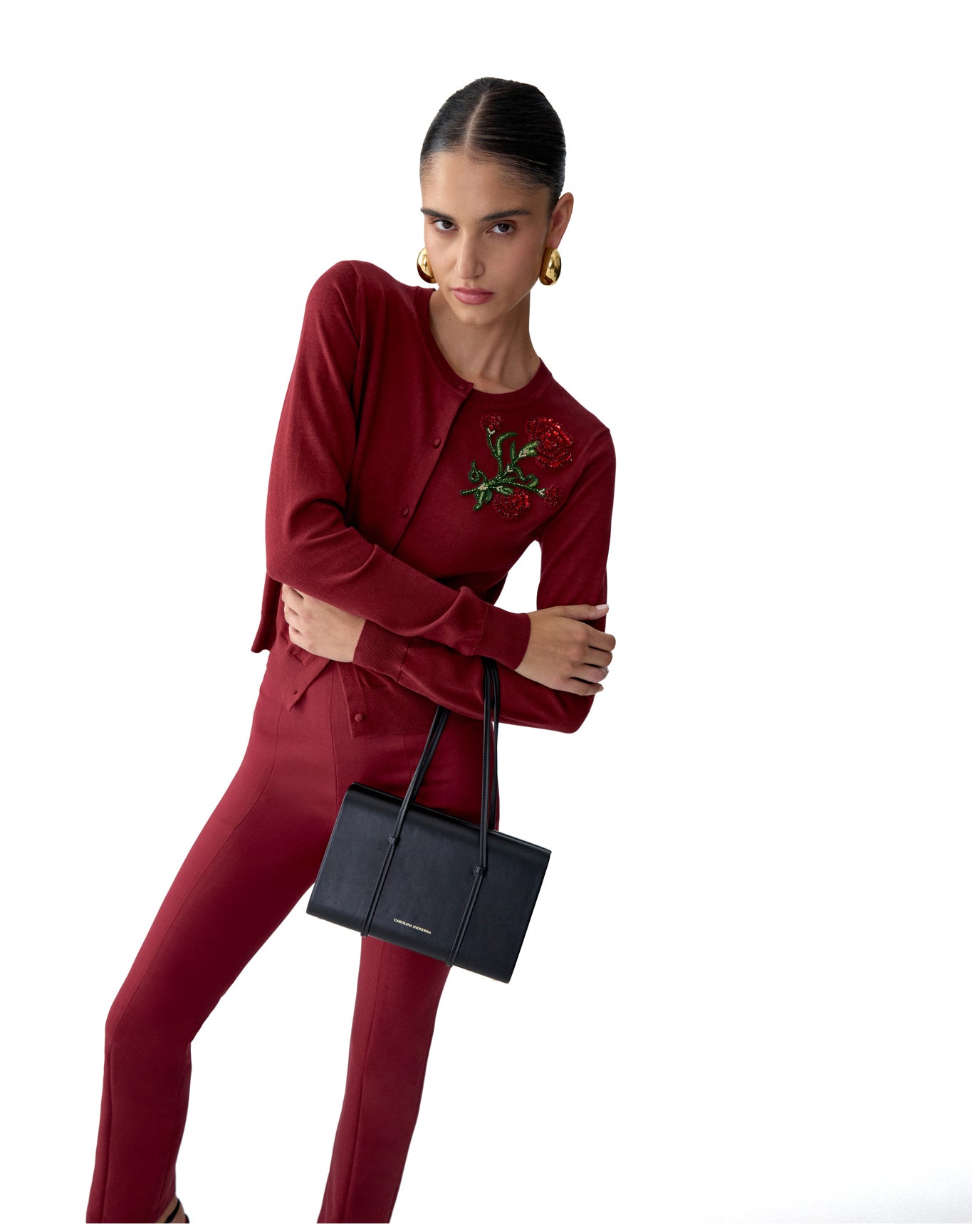 Embroidered Long Sleeve Cardigan | Rioja Multi