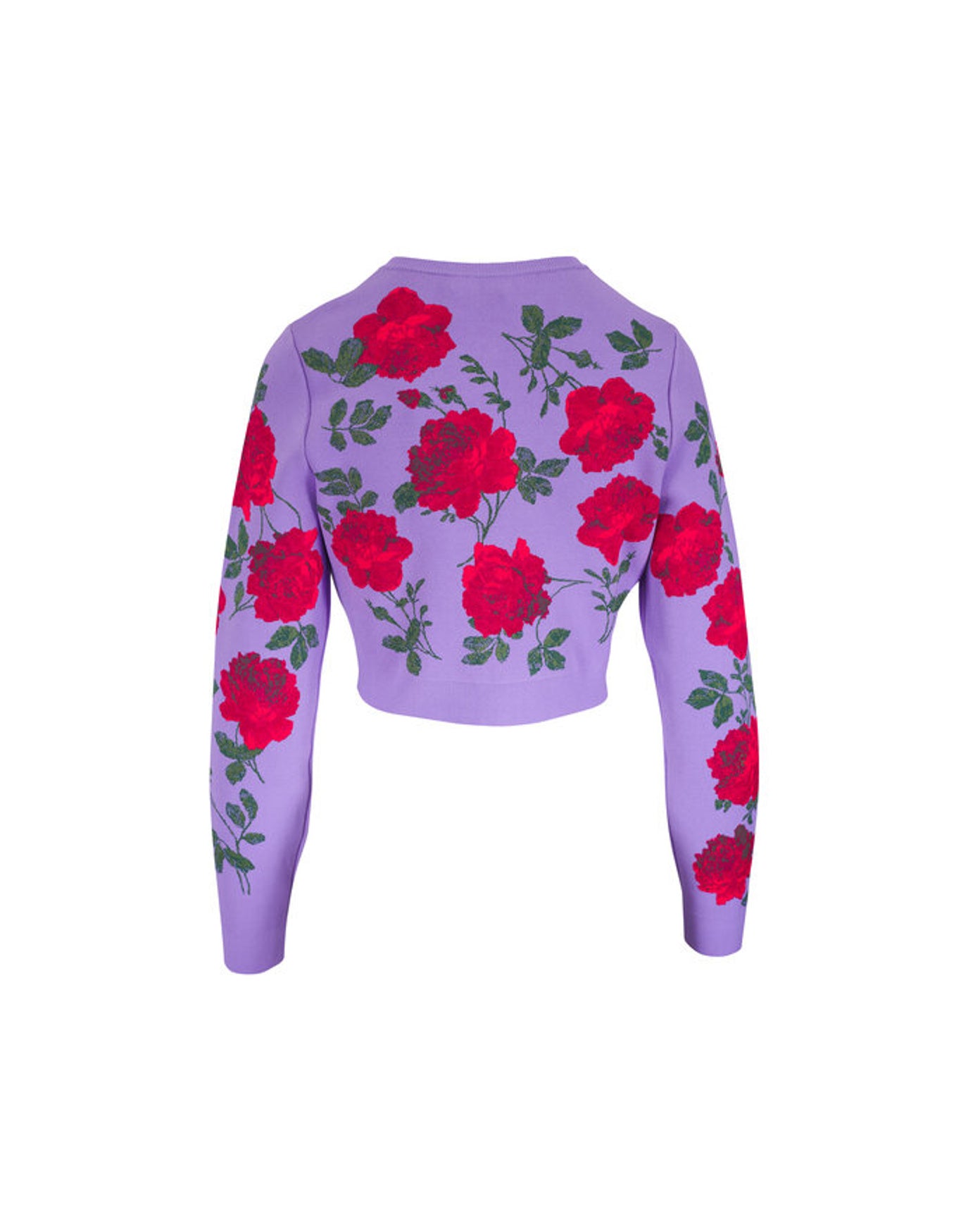 Long Sleeve Crewneck Cropped Cardigan | Violeta Multi