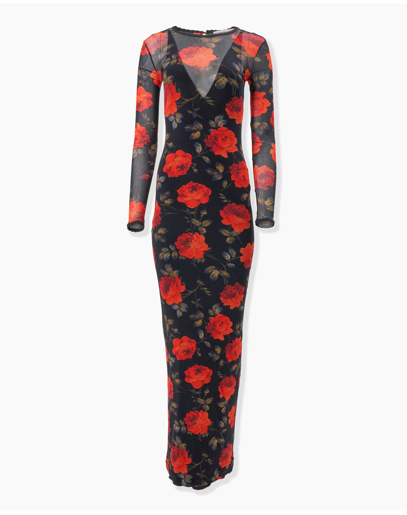 Long Sleeve Crewneck Dress | Black Multi