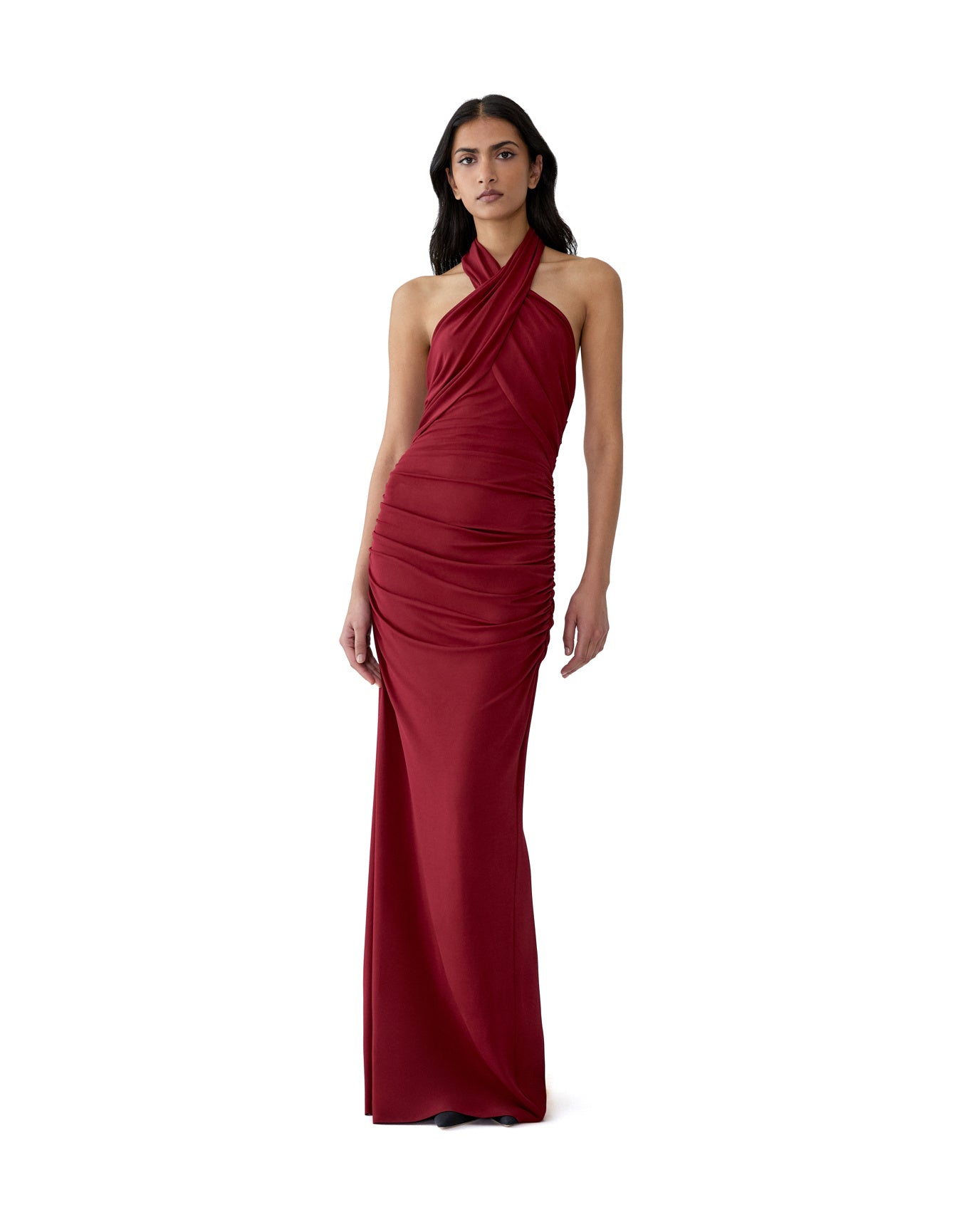 Criss-Cross Halter Neck Gown | Rioja