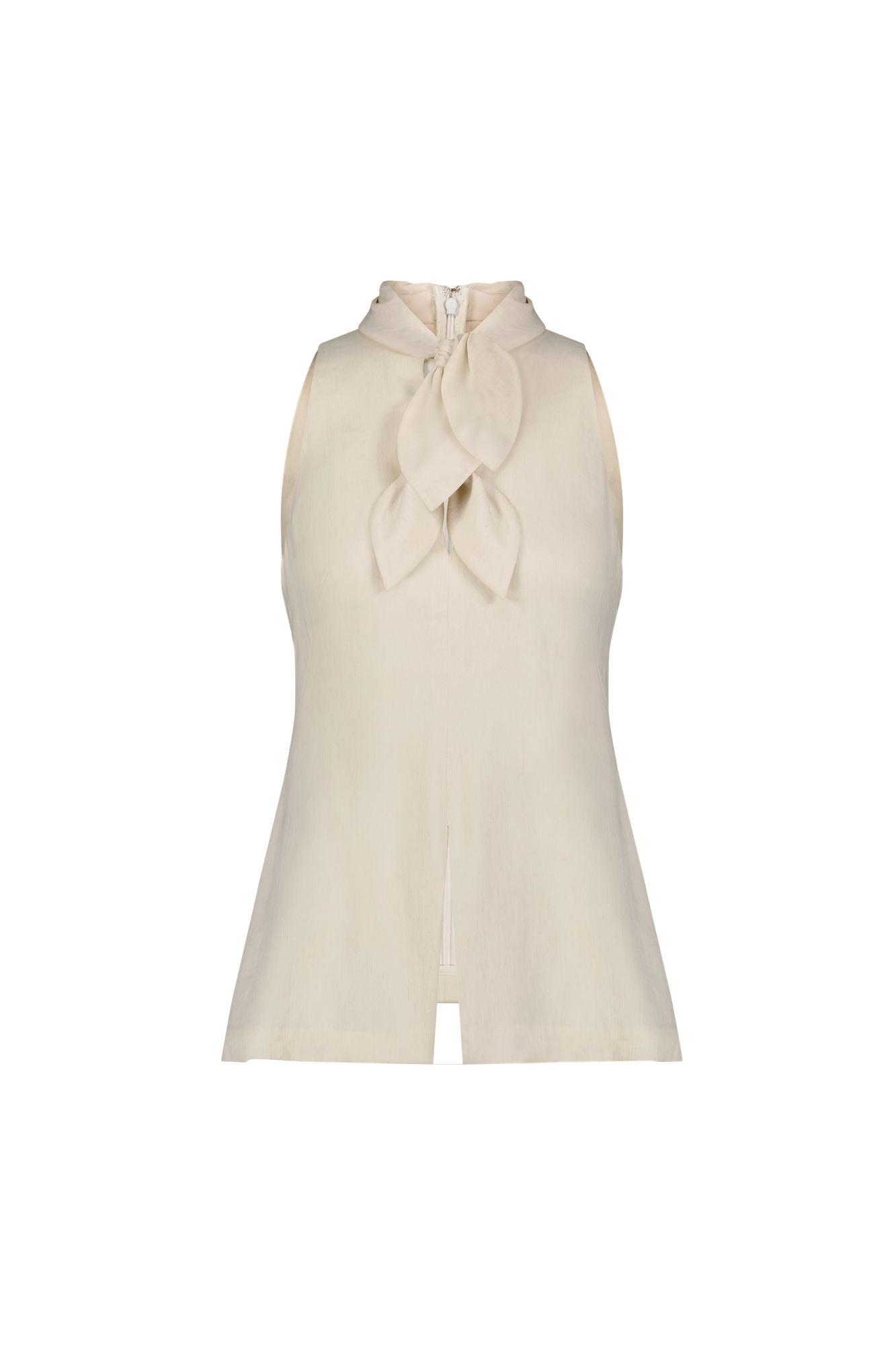 Linen Bow Top | Bone
