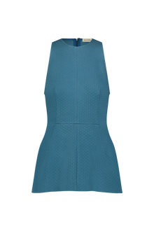 Textured Jersey Sleeveless Top | Mallard