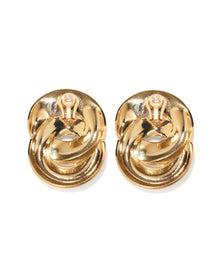 Twisted Knot Earring | Black/White
