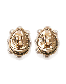 Pearl Studded Earring | Pearl/Gold