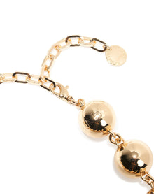 Gold Ball Necklace | Gold
