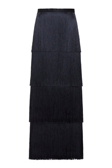 Mono Fringe Skirt | French Navy
