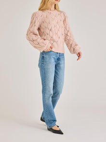 Alpaca Chainette Sweater | Blush