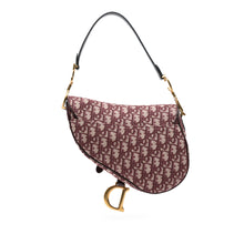 Dior | Pre-Owned Oblique Canvas Saddle Bag | Red