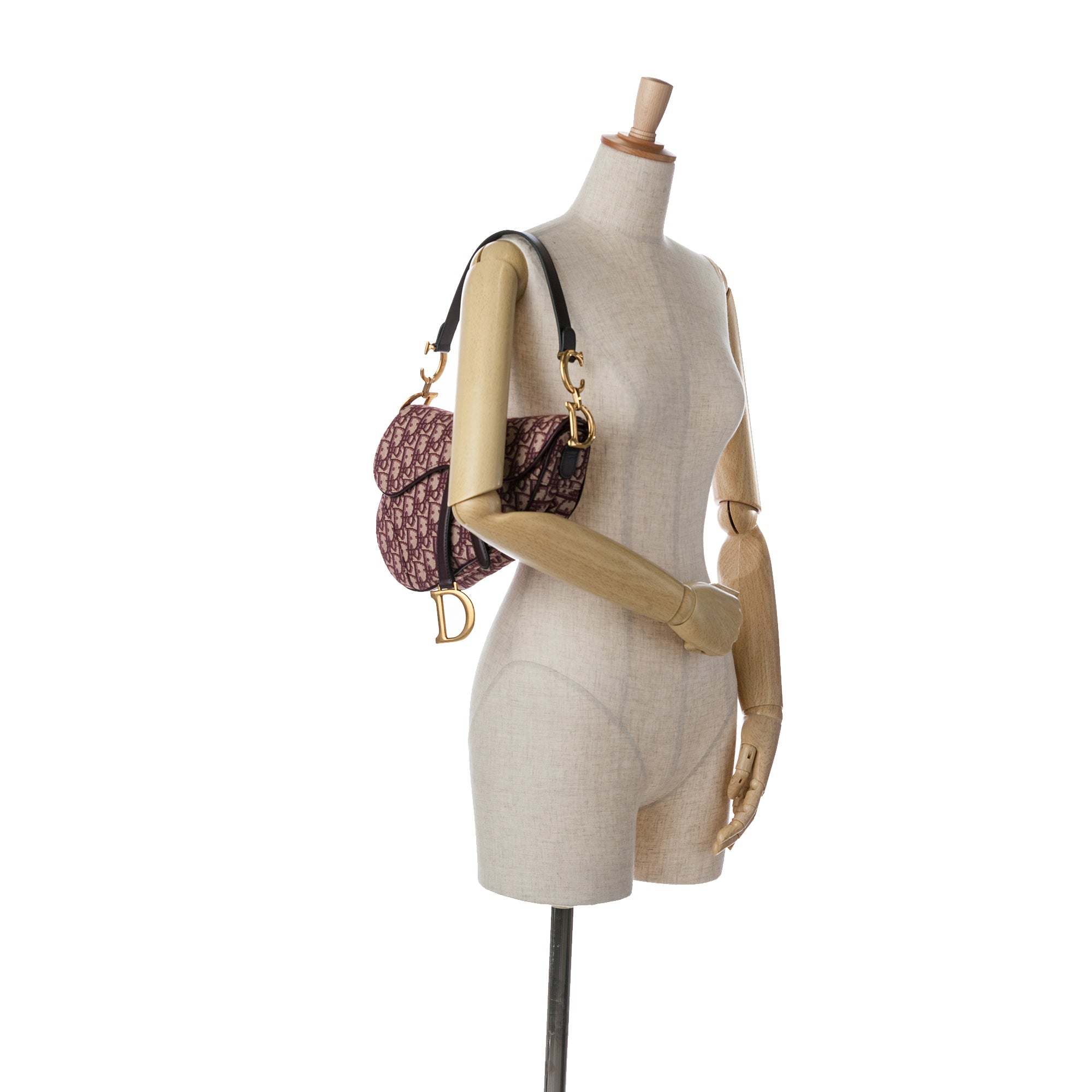 Dior | Pre-Owned Oblique Canvas Saddle Bag | Red