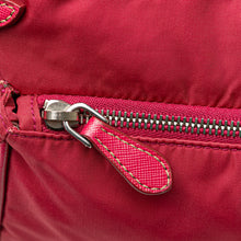 Prada | Pre-Owned Saffiano Trimmed Tessuto Zip Top Crossbody | Red