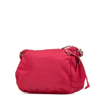 Prada | Pre-Owned Saffiano Trimmed Tessuto Zip Top Crossbody | Red