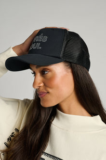 Soul by SoulCycle | Apres Soul Rhinestone Trucker | Black