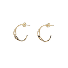 The Twisted Heart Hoop | 18K Yellow Gold-Plated