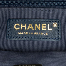 Chanel | Pre-Owned Small Tweed School Memory Top Handle Flap | Blue/Navy