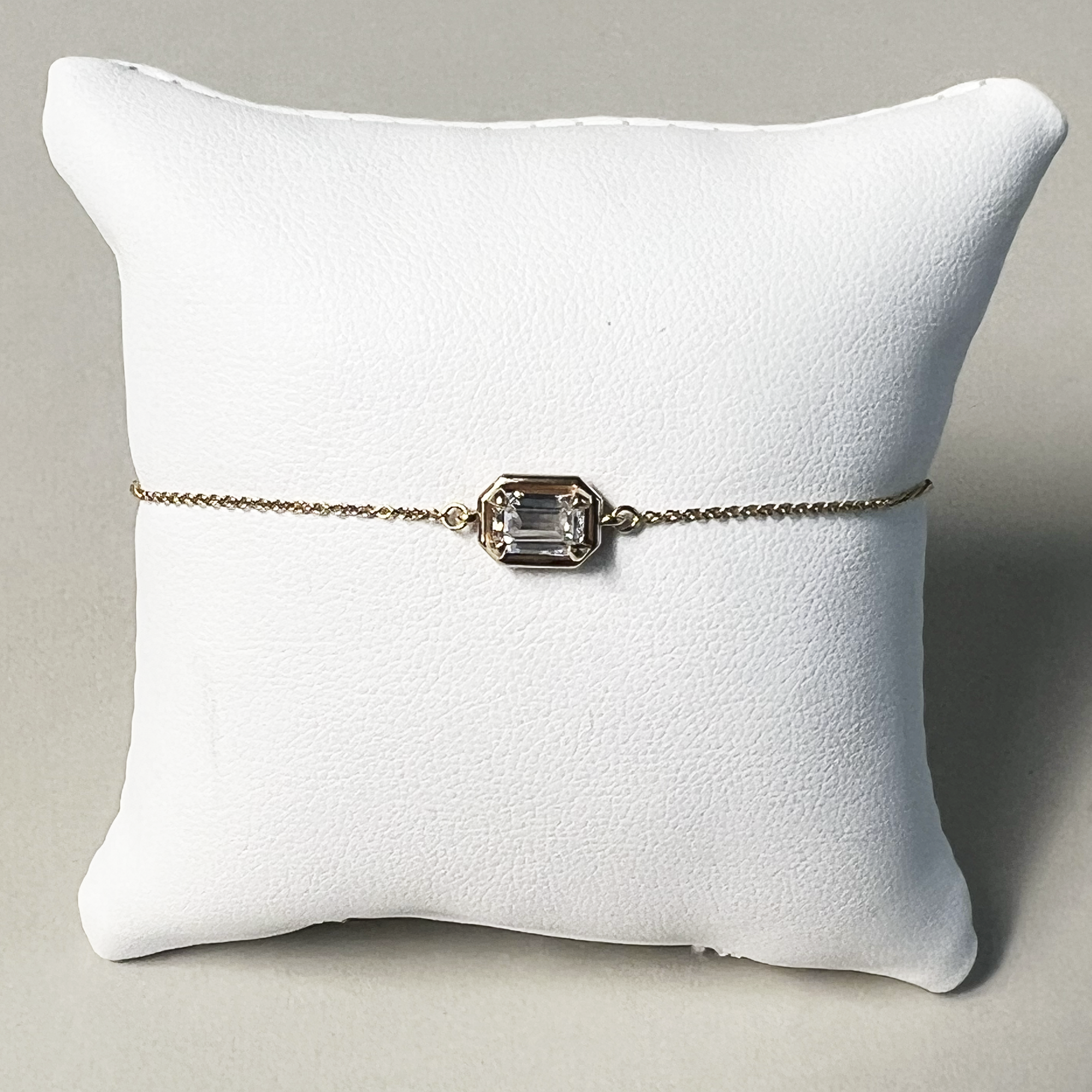 Emerald Cut Bon Bon Diamond Bracelet | 14K Yellow Gold | 0.65CTW (Approx) Emerald Shape White Lab Diamond