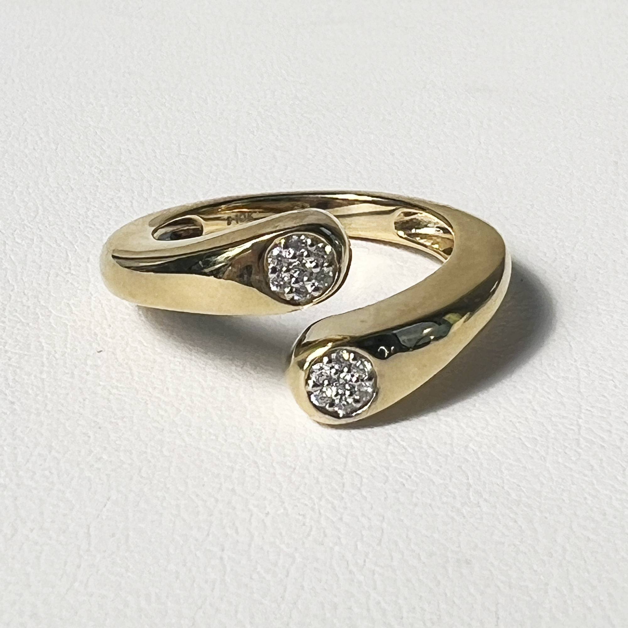 Pave Wrap Ring | 10K Yellow Gold | 0.07 CTW (Approx) White Diamond
