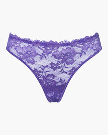 Purple Thong - Savona Mid Rise Thong