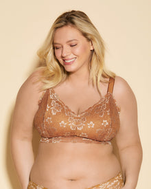 Brown Bralette - Savona Ultra Curvy Longline Bralette
