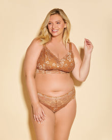 Brown Bralette - Savona Ultra Curvy Longline Bralette