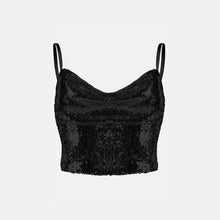 OW Collection Sequin Top | Black Caviar