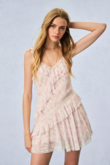 Serima Heirloom Print Mini Dress | Sterling Dusk