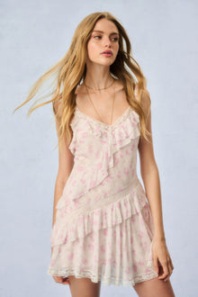 Serima Heirloom Print Mini Dress | Sterling Dusk