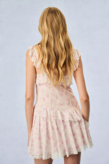 Serima Heirloom Print Mini Dress | Sterling Dusk
